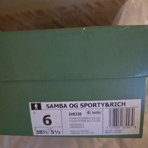 Adidas X Sporty & Rich Olympic Samba OG red-blue gum unisex New - Picture 13 of 15